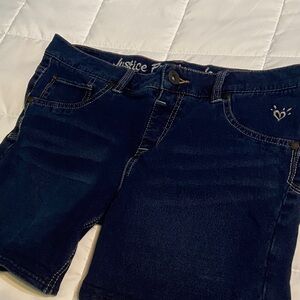 Justice Navy Denim Shorts